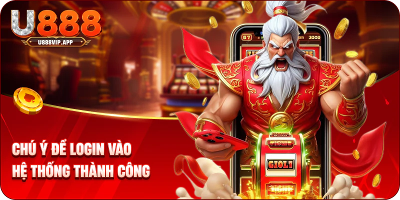 Chú ý để login vào hệ thống thành công